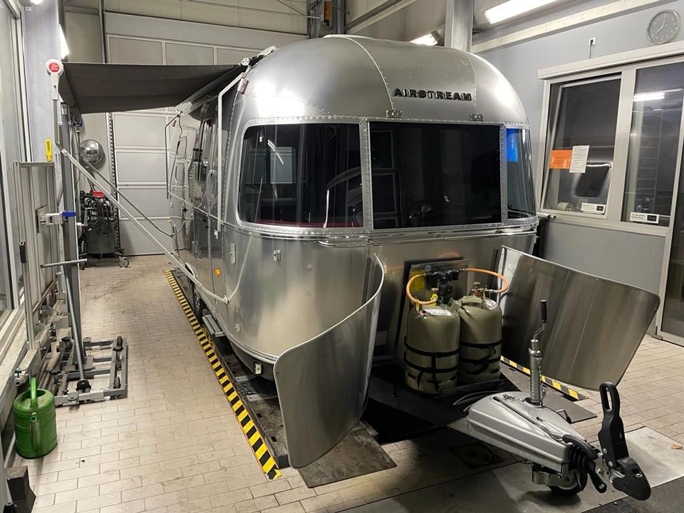 Airstream Wohnmobil bereit zur Aufbereitung